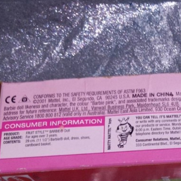 2001 Barbie Fruit Style Unopened - Picture 6 of 6